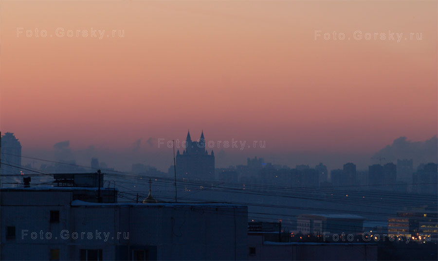 Февральское утро в Москве. Фотогалерея Город